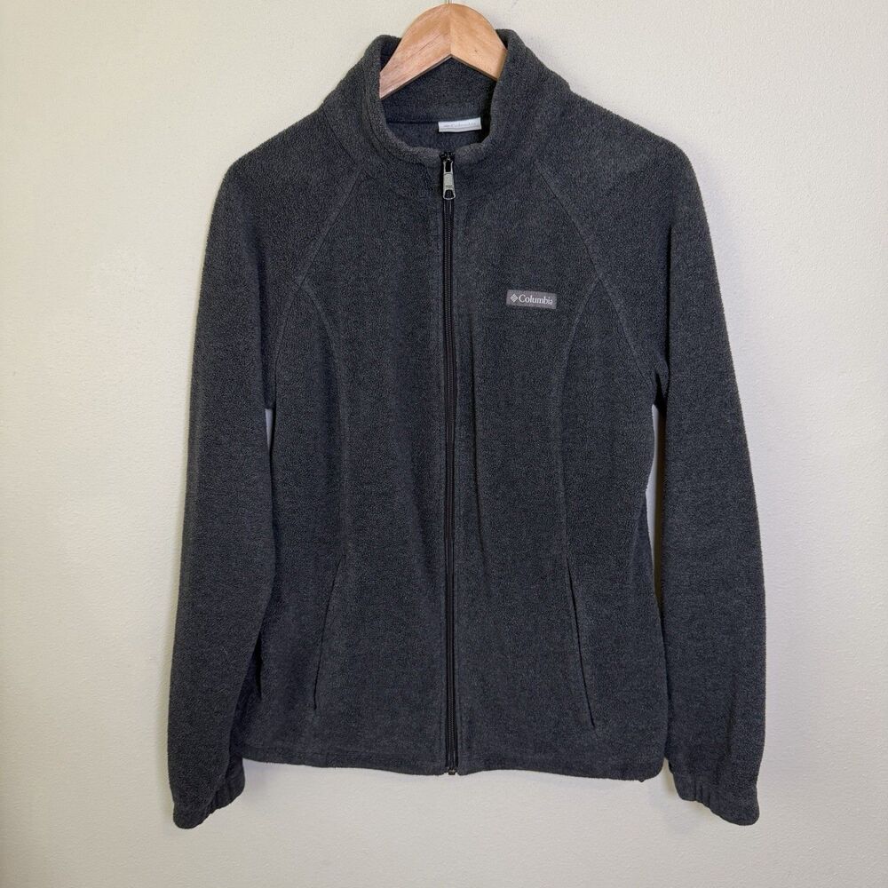 Columbia Gorpcore Fleece Jacket Full Zip Outdoor WL6439 Womens L Charcoal